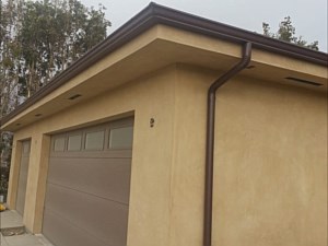 5 inch k stly with round downspout
